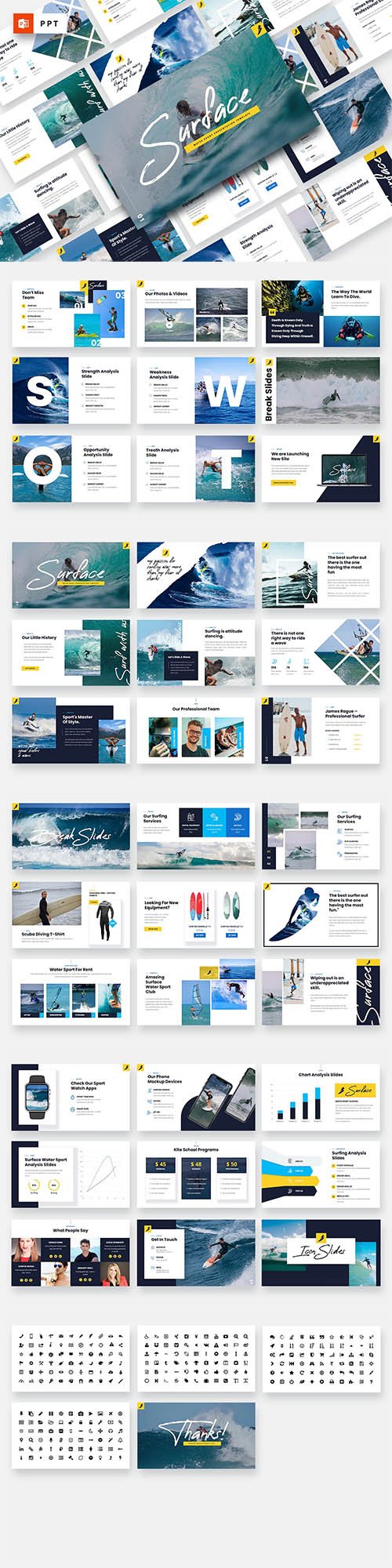 SURFACE - Water Sport Powerpoint Template