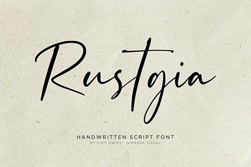 Rustgia - Handwritten Font
