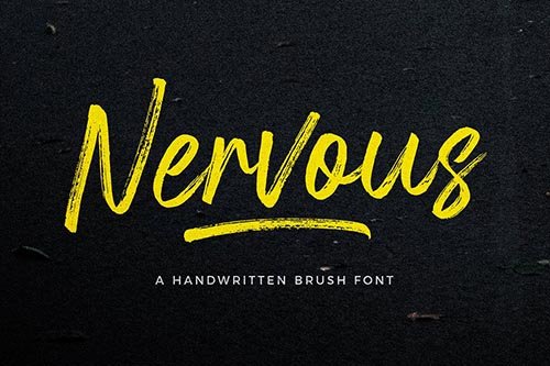Nervous Brush Font