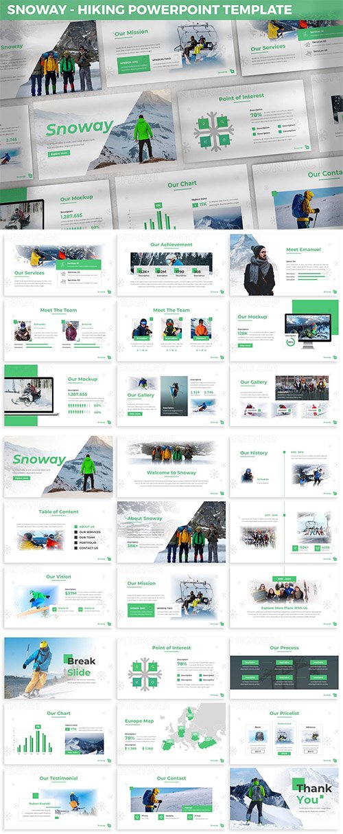Snoway - Hiking Powerpoint Template