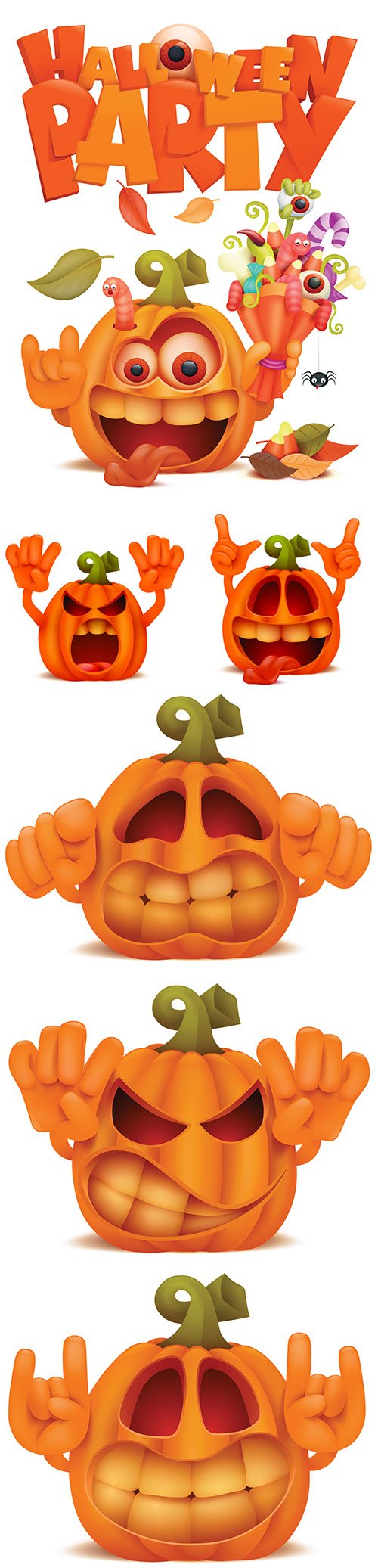 Halloween illustration set in vector # 8
