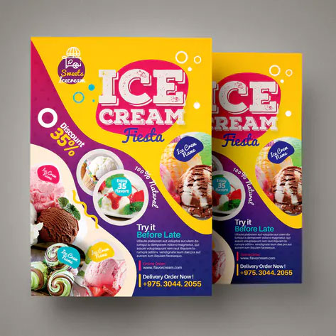 Ice Cream Flyer PSD Template
