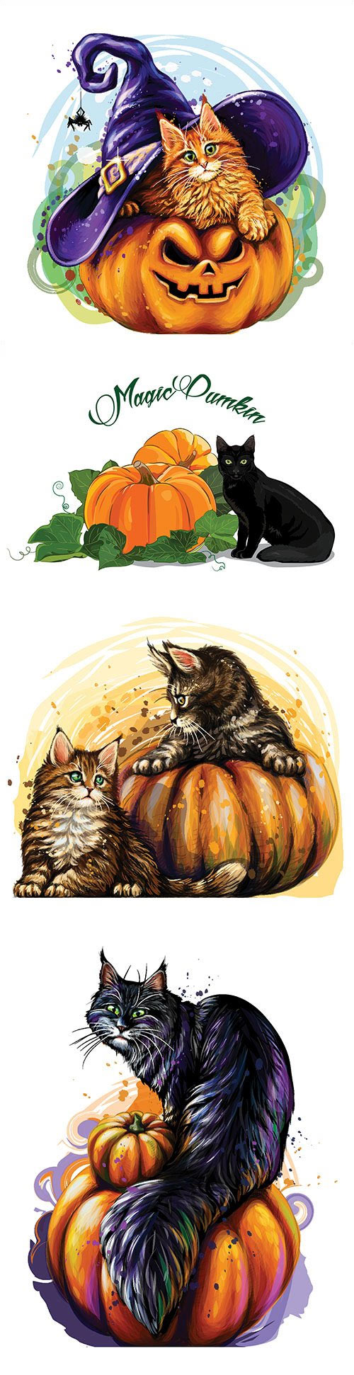 Halloween illustration set in vector # 4
