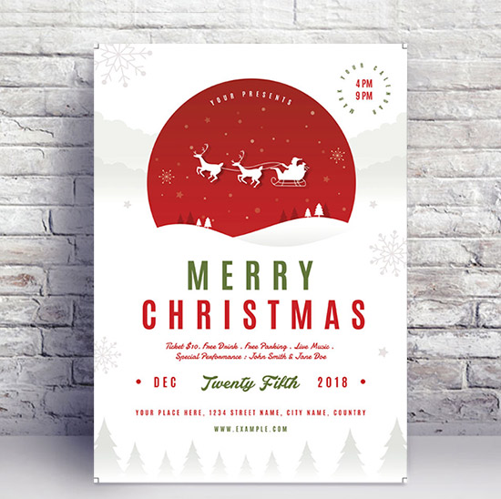 Christmas Party Flyer 2 PSD