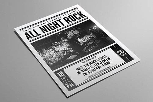 All Night Rock Flyer