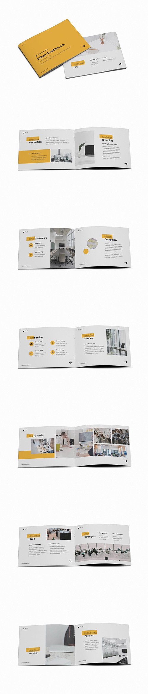 Company Profile A5 Brochure Template