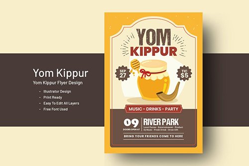 Yom Kippur Flyer Template