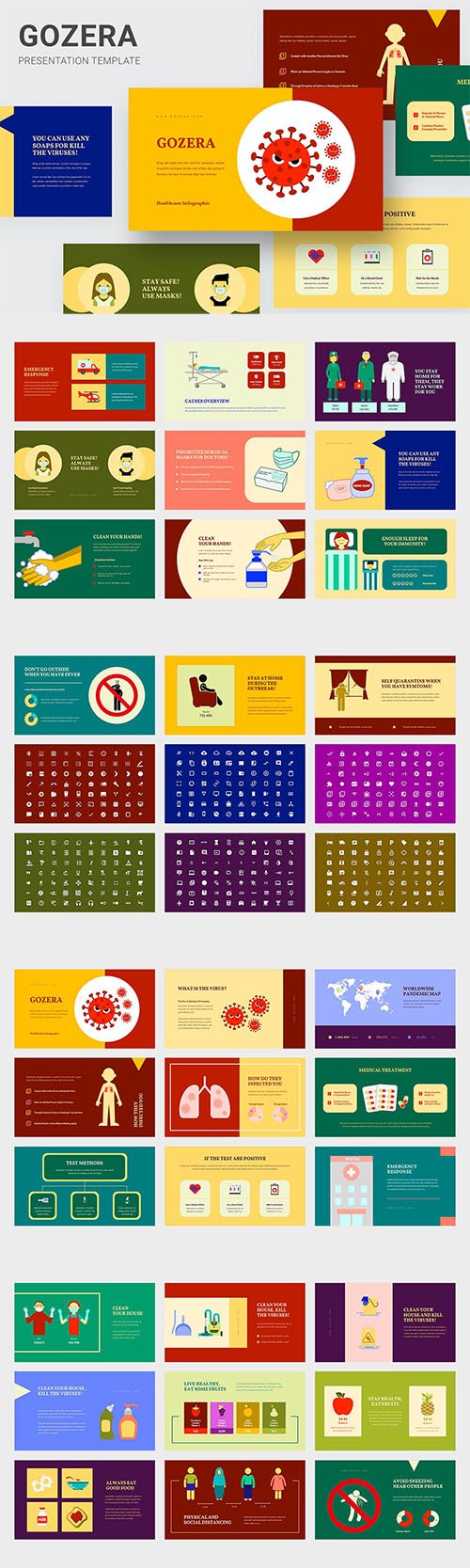 Gozera - Healthcare Infographic Powerpoint, Keynote and Google Slides