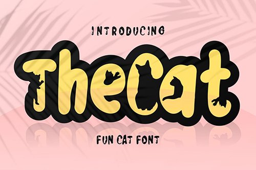 The Cat | Fun Cat Font