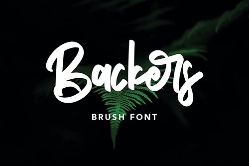 Backers Brush Font