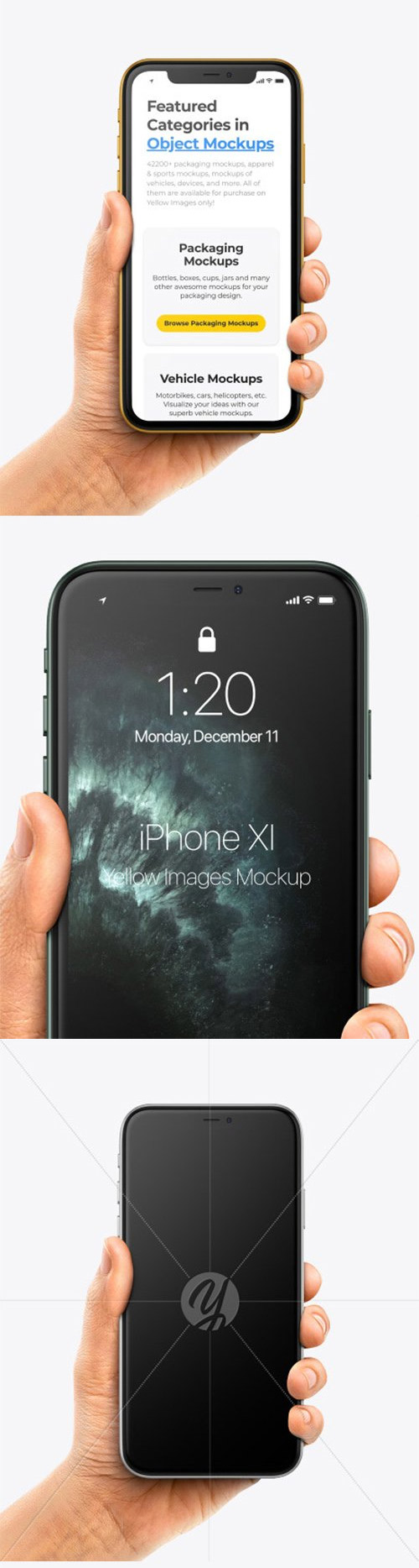 Apple iPhone 11 Pro in Hand Mockup 65930