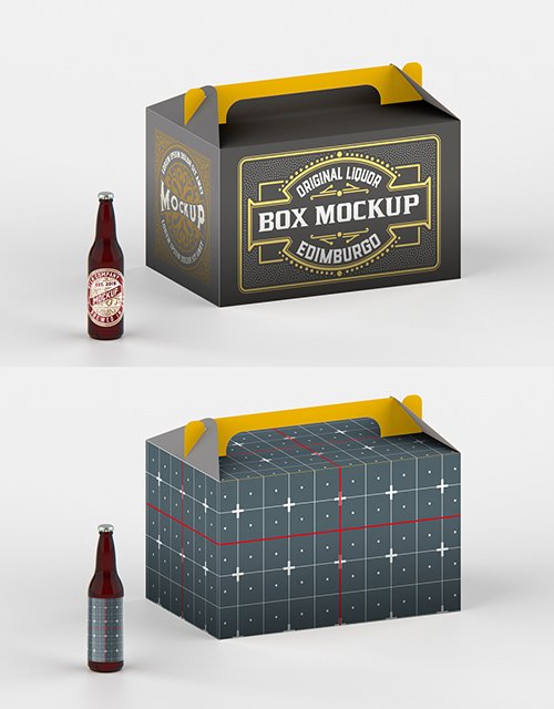 Kraft Paper Pack Beer Bottle Carrier Mockup 328596871