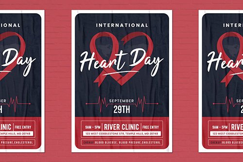 World Heart Day Flyer Template
