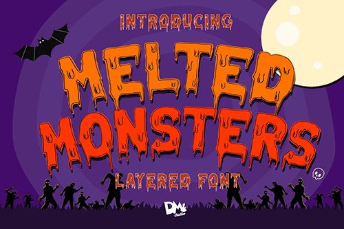 Melted Monster - Halloween Pack Layered Font
