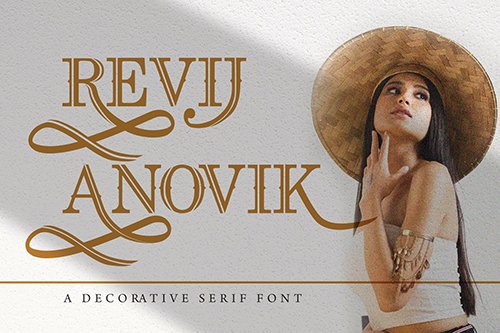 Revij Anovik - Decorative Serif Font