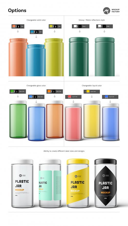CreativeMarket - Plastic Jar Mockup 4877775