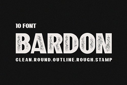 Bardon Font Family + 10 Style Fonts