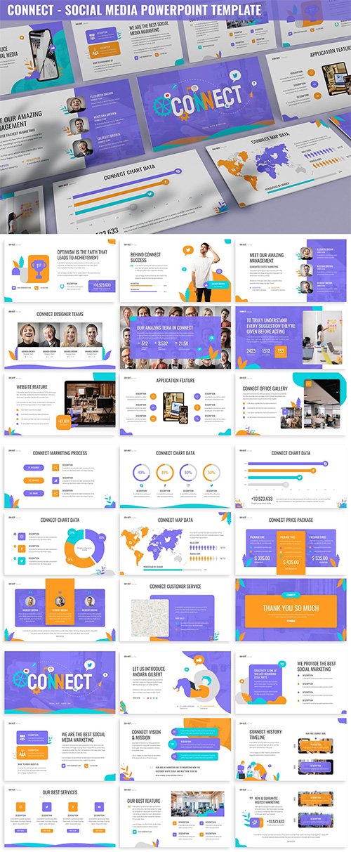 Connect - Social Media Powerpoint Template