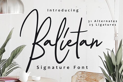Balietan Signature Font