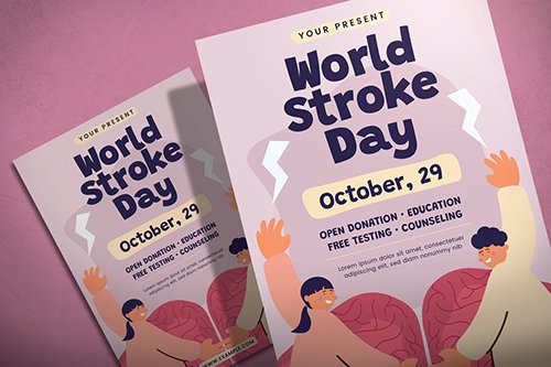World Stroke Day - Flyer Template