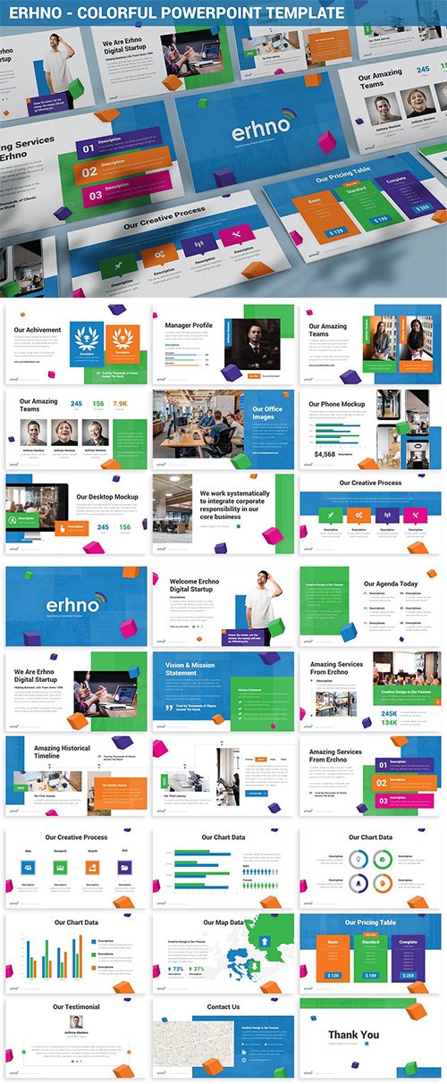 Erhno - Colorful Powerpoint Template