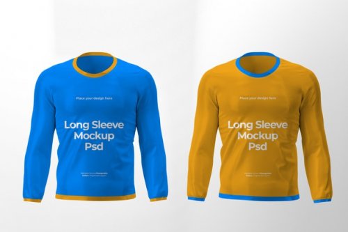Long sleeve t-shirts mockup design