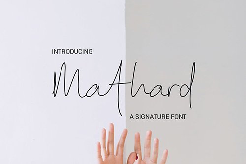 Mathard Signature Font