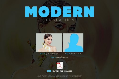 Modern Paint Photoshop Action 4662127