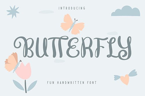 Butterfly | Fun Handwritten Font