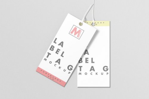 Fashion label tag mockup