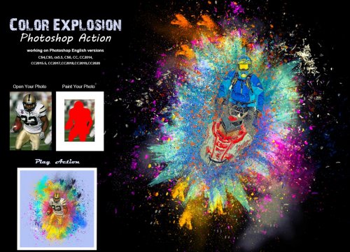 Color Explosion Photoshop Action 5414727