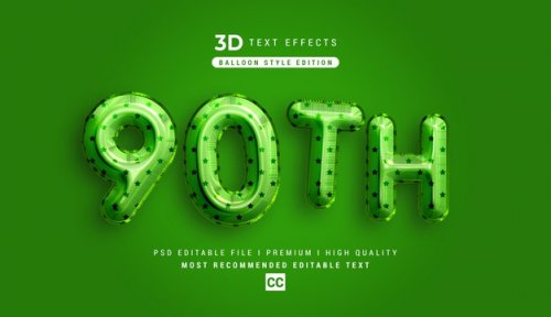 3d text style effect mockup