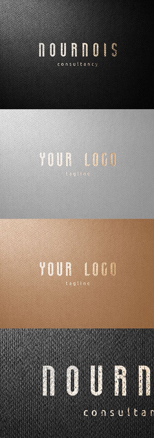 Gold Hot Foil and Paper Texture Effect Mockup