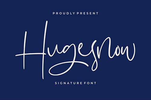 Hugesnow | Signature Font