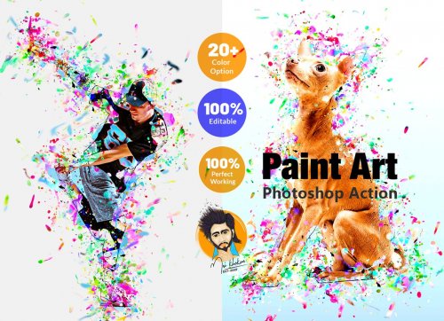 Paint Art Photoshop Action 5380821