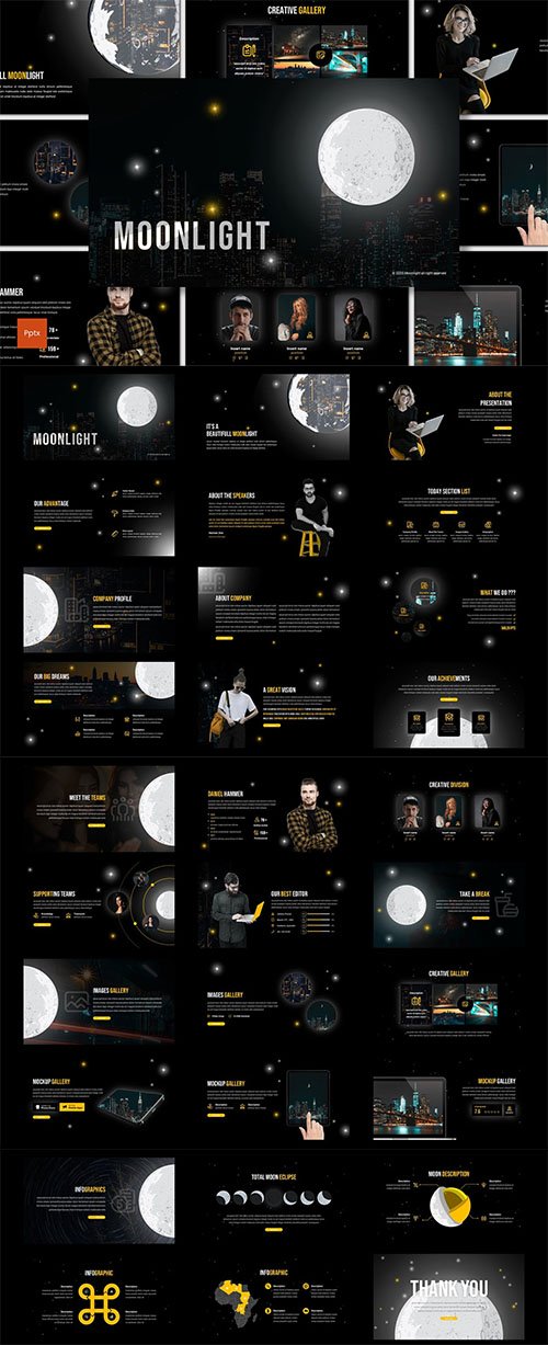 Moonlight - Creative PowerPoint, Keynote and Google Slides Template