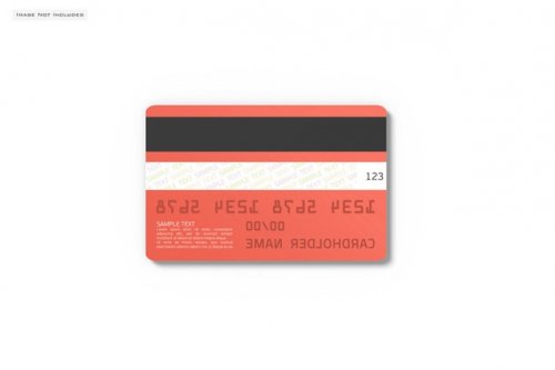 Close up on credit card mockup