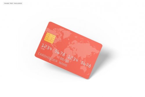 Close up on credit card mockup