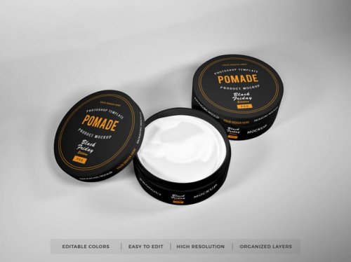 Realistic round box packaging mockup