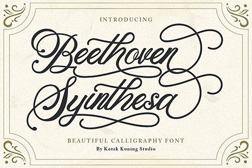 Beethoven Syintesa - Calligraphy Font