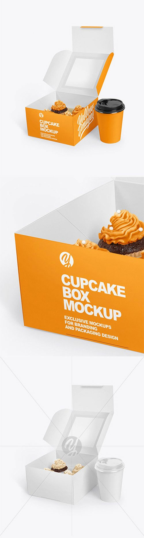 Box w/ Cupcake Mockup 66131