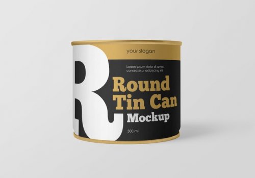 Round Tin Can Mockup Set 6107661