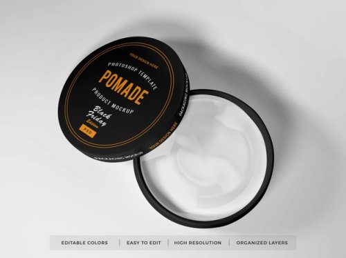 Realistic round box packaging mockup