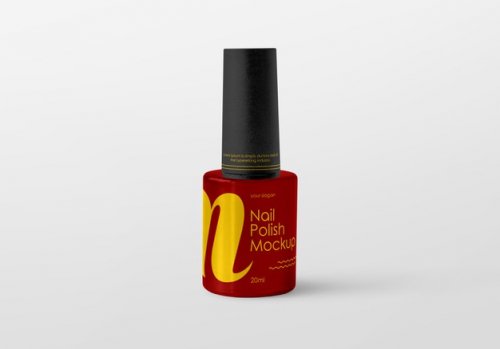 Nail polish bottles mockup