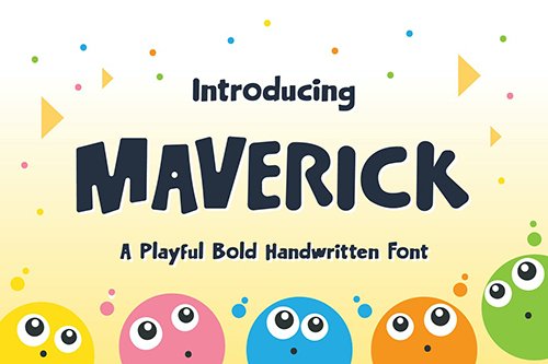 Maverick Typeface - Playful Bold Handwritten Font