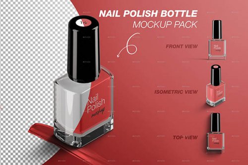 Nail Polish Bottle Mockup Pack 28766844