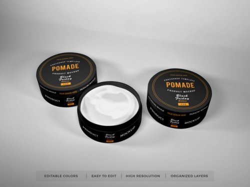 Realistic round box packaging mockup