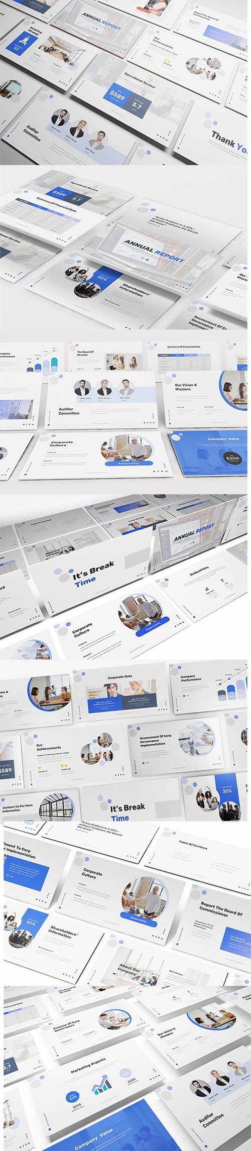 Annual Report PowerPoint, Keynote and Google Slides Template