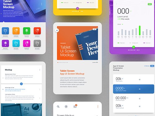 Tablet Presentation Showcase Mockup 329861796