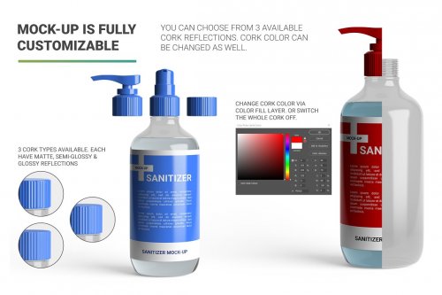 Sanitizer Bottle Mockup 4803089
